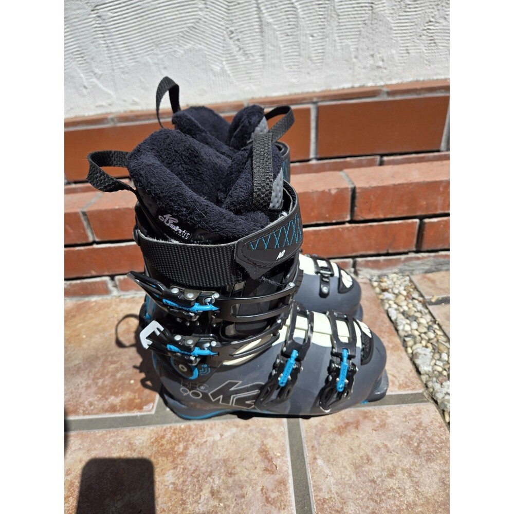 K2 BFC 90 Ski Boots Women's 23/23.5 US 6.5 Black Blue Comfort All Mountain